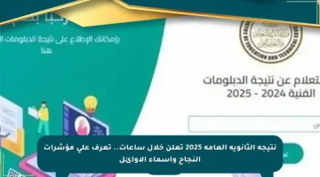 نتيجة الثانوية العامة 2025 تعلن خلال ساعات.. تعرف على مؤشرات النجاح وأسماء الأوائل